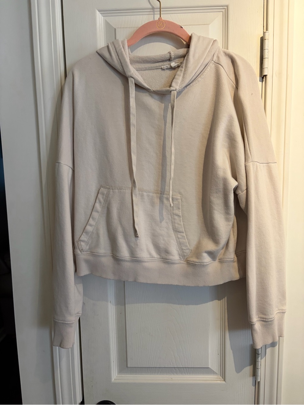 Workshop Republic Clothing Cream Hooded Pullover